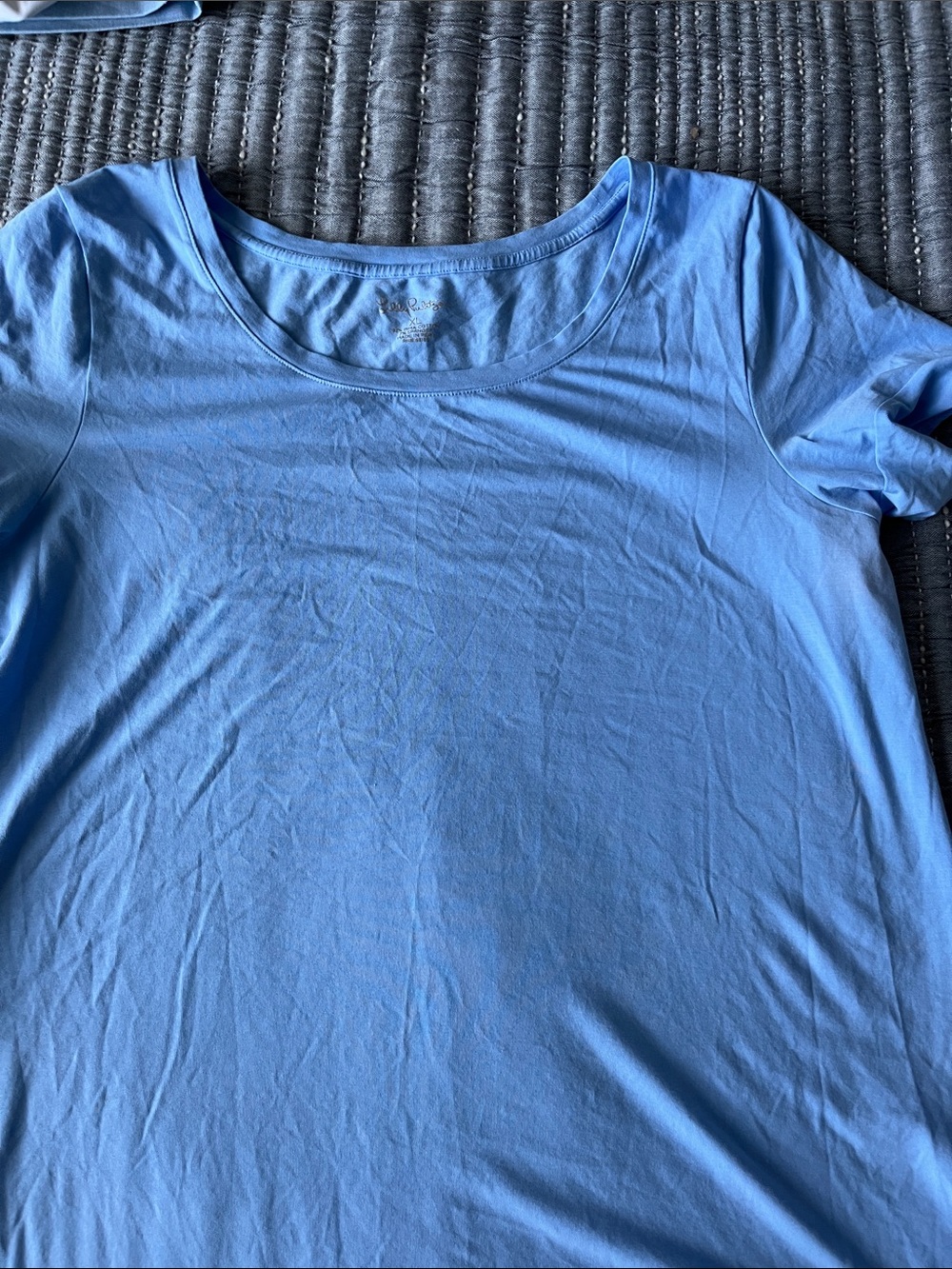 Lilly Pulitzer Classic Scoop Neck Tee in Cornflower Blue